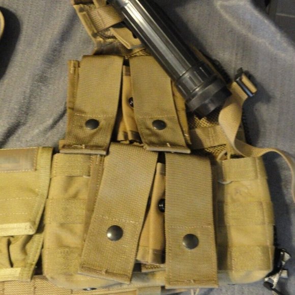 USMC MARINE CORP FIGHTING LOAD CARRIER FLC TACTICAL VEST MOLLE POUCHES SV 1907 - Picture 10 of 15
